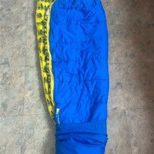 REI Kindercone Kids Blue and Yellow Sleeping Bag